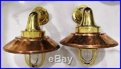 Vintage style new marine brass & copper ship passage nautical light 2 piece