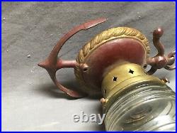 Vtg Brass Cast Iron Anchor Nautical Ceiling Porch Light Fixture Old 377-19E