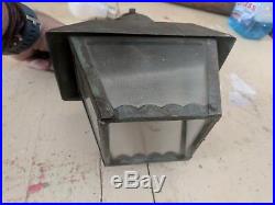Vtg Brass Nautical Lantern Exterior Porch Wall Light Fixture Sconce Old
