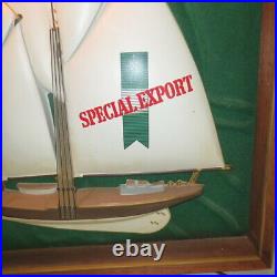 Vtg Heileman's Special Export Ship Portrait Beer Sign Lighted Old Style Nautical