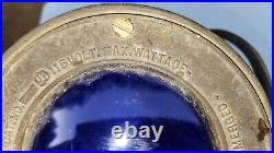 Vtg Kim Mfg Brass Marine Submersible Underwater Industrial Pond Lake Blue Light