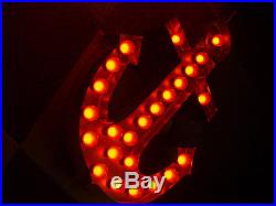 Vtg Marquee Light Anchor Industrial Signs Beach Nautical Lake House 36x24x4.5