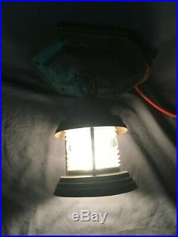 Vtg Nautical Copper Porch Ceiling Light Fixture Sconce Exterior Old 388-19E