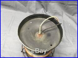 Vtg Nautical Jappaned Copper Flash Porch Ceiling Caged Light Fixture Old 202-17E