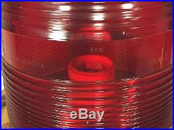 Vtg Nautical Light Double Red Glass Copper Case Electrified Rotterdam 1976