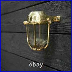 Wall Mount Bulkhead Sconce Light Fixture Nautical Vintage Style Brass 1 Piece