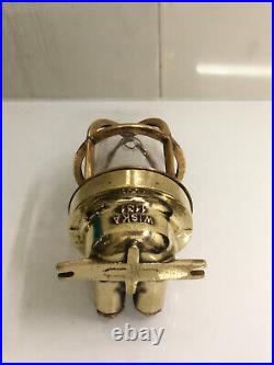 Wiska Original Vintage Reclaimed Marine Brass Antique Bulkhead Ceiling Light