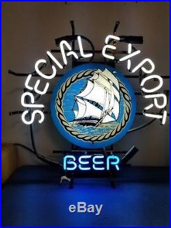 (vtg) Special Export Beer Ship & Water ILD Style Neon Light Up Sign Nautical